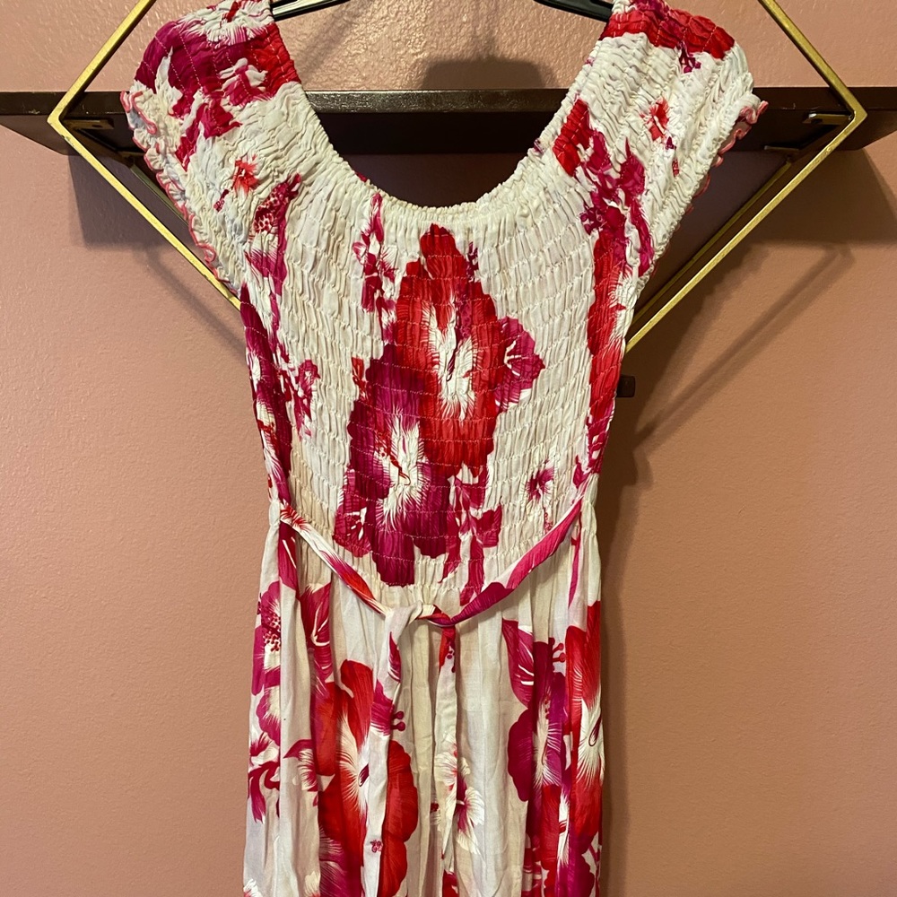 FLORAL OTS DRESS